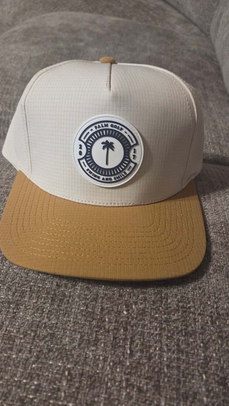 Palm Golf Icon Performance Snapback Golf Cap Khaki